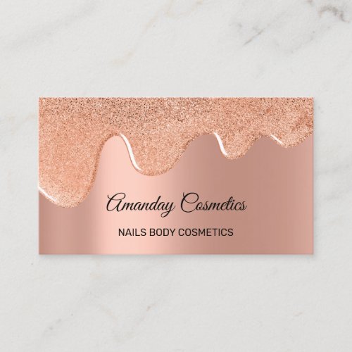 Rose Drips Nail Artist Wax Makeup Body Cosmetics Business Card