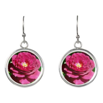 Rose Earrings by KEW_Sunsets_and_More at Zazzle