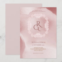 Rose Elegant Chic Wedding Invitation