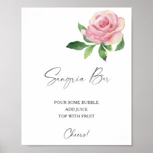 Rose elegant - sangria bar poster