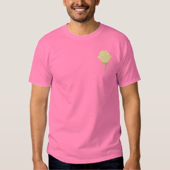 Rose Embroidered T-shirt by ZazzleEmbroidery at Zazzle