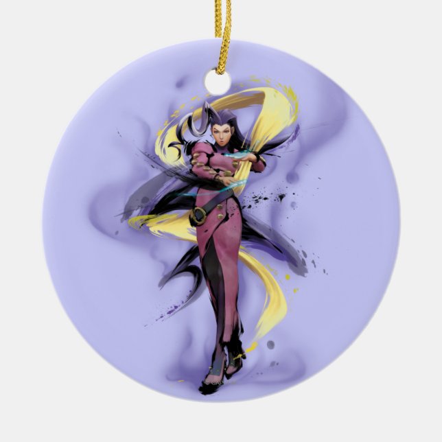 Rose Energy Ceramic Ornament (Front)