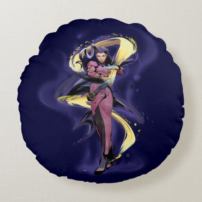 Rose Energy Round Pillow (Front)