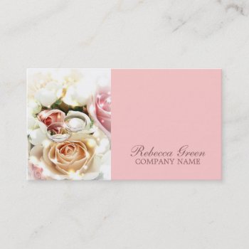 Rose Engagement Rings Wedding Photographer Business Card by heresmIcard at Zazzle