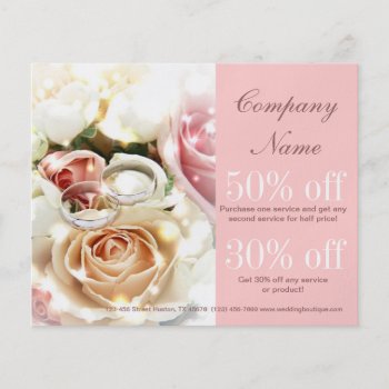 Rose Engagement Rings Wedding Photographer Flyer by heresmIcard at Zazzle