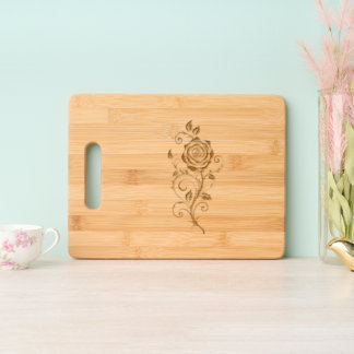 Rose Engraved Cutting Board