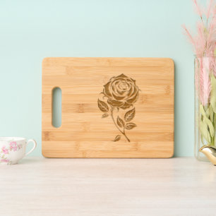 Rose Engraved Cutting Board