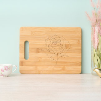 Rose Engraved Cutting Board
