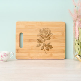 Rose Engraved Cutting Board