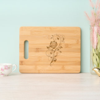 Rose Engraved Cutting Board
