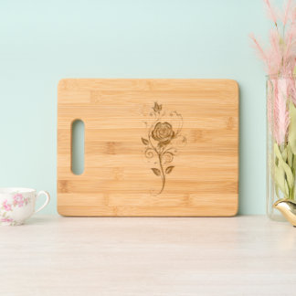 Rose Engraved Cutting Board