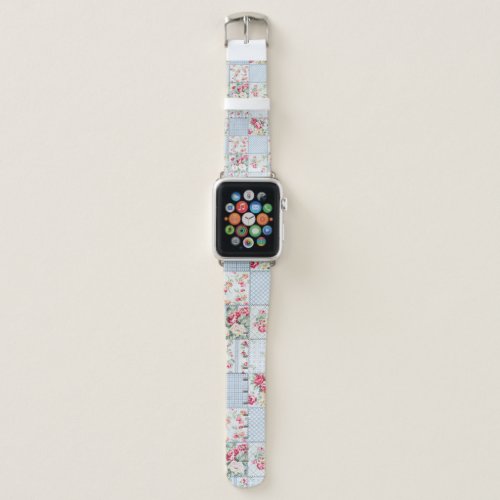 Rose Fabric Elegant Background Design Apple Watch Band