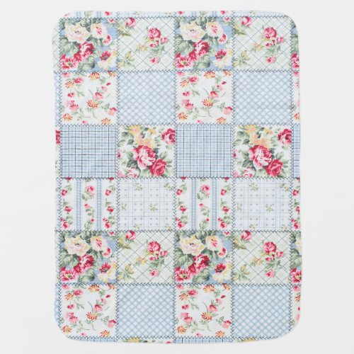 Rose Fabric Elegant Background Design Baby Blanket