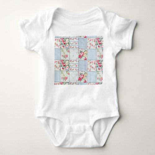 Rose Fabric Elegant Background Design Baby Bodysuit