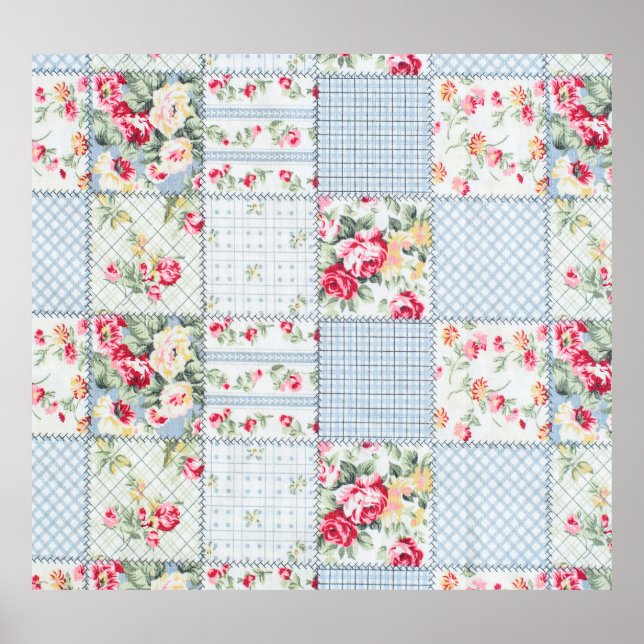 Rose Fabric: Elegant Background Design Poster (Front)