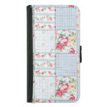 Rose Fabric: Elegant Background Design Samsung Galaxy S5 Wallet Case