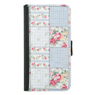 Rose Fabric: Elegant Background Design Samsung Galaxy S5 Wallet Case