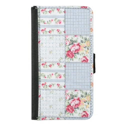Rose Fabric Elegant Background Design Samsung Galaxy S5 Wallet Case