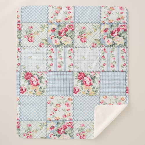 Rose Fabric Elegant Background Design Sherpa Blanket