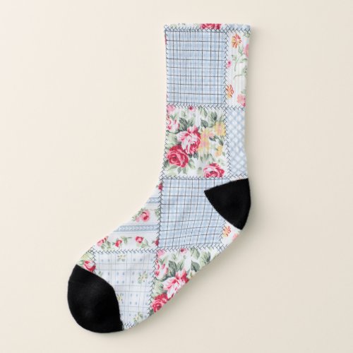 Rose Fabric Elegant Background Design Socks