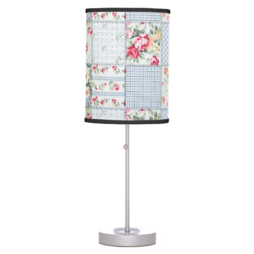 Rose Fabric Elegant Background Design Table Lamp