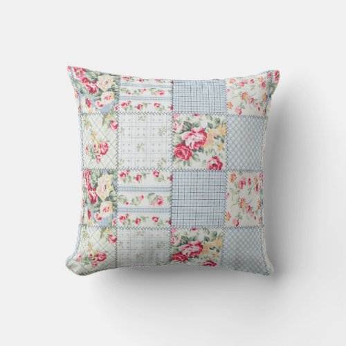Rose Fabric Elegant Background Design Throw Pillow