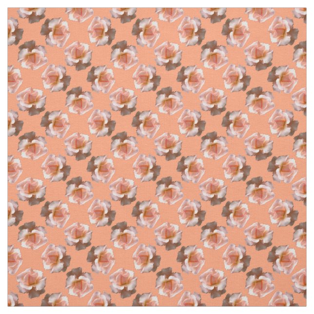 Rose Fabric Peach Wild Rose Fabric Customize (Swatch)