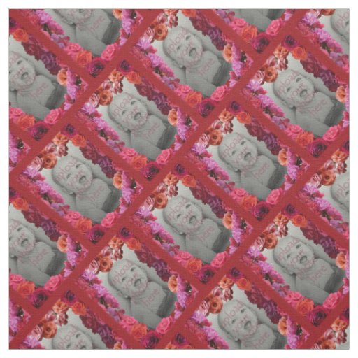 Rose Fabric Rose Frame Fabric Custom Photo Fabric