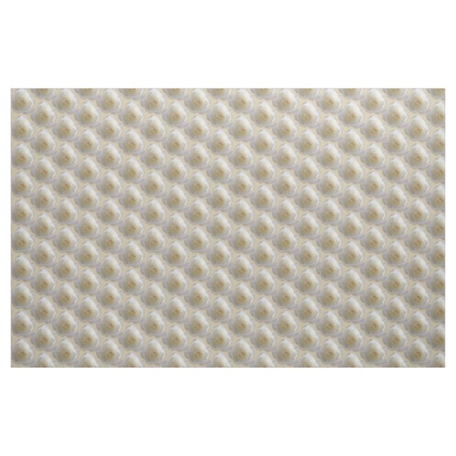 Rose Fabric White Rose Fabric Cotton or Poly (Fat Quarter)