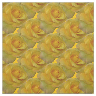 Rose Fabric Yellow Rose Fabric Gold Flower Fabric