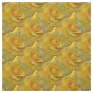 Rose Fabric Yellow Rose Fabric Gold Flower Fabric