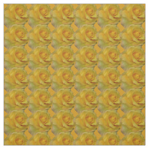 Rose Fabric Yellow Rose Fabric Gold Flower Fabric