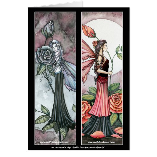 Rose Fairy Bookmarks Card by Molly Harrison (Front)