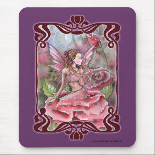 Rose Fairy Fancy Mousepad by Molly Harrison