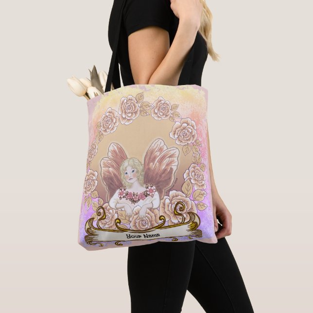 Rose Fairy Ring custom fairy  tote bag (Close Up)