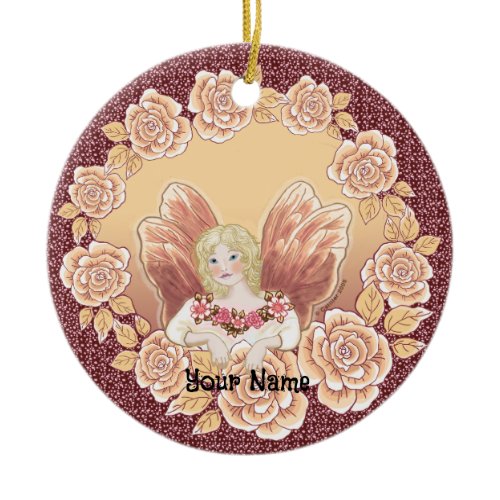 Rose Fairy Ring fairy ornament