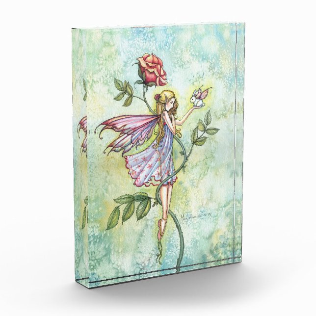 Rose Fairy with Tiny Bunny Fairy Fantasy Art Award (Left)