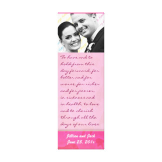 Rose Fantasy WEDDING Vows Keepsake Display Canvas Print