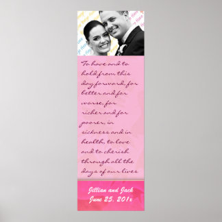 Rose Fantasy WEDDING Vows Keepsake Display Poster