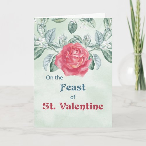 Rose Feast of St Valentine Holiday Card