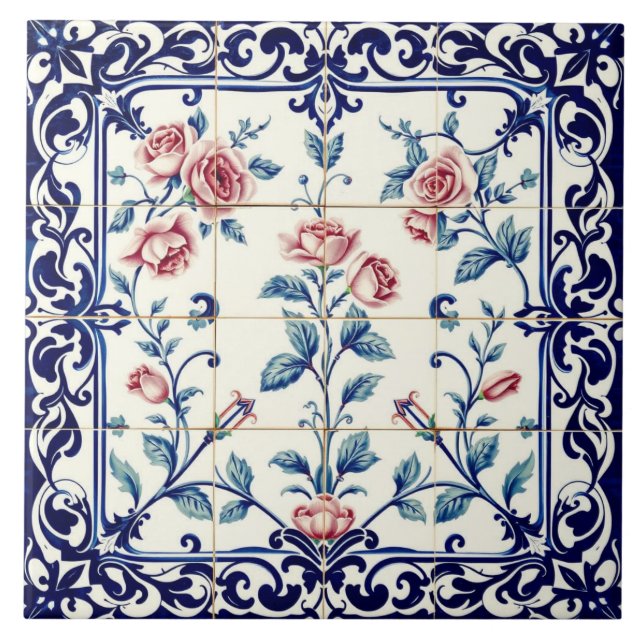 rose filigree tile (Front)