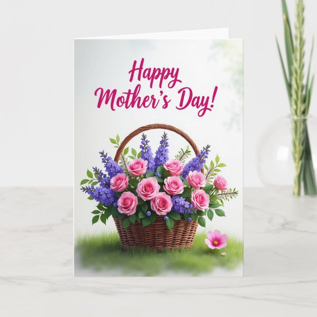 Rose Filled Mothers Day Card (Front)