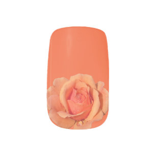 Rose Fingernail Decals Orange Rose Nail Art Decals