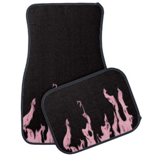 Rose fire - Pink fire - Flame Flame Car Floor Mat