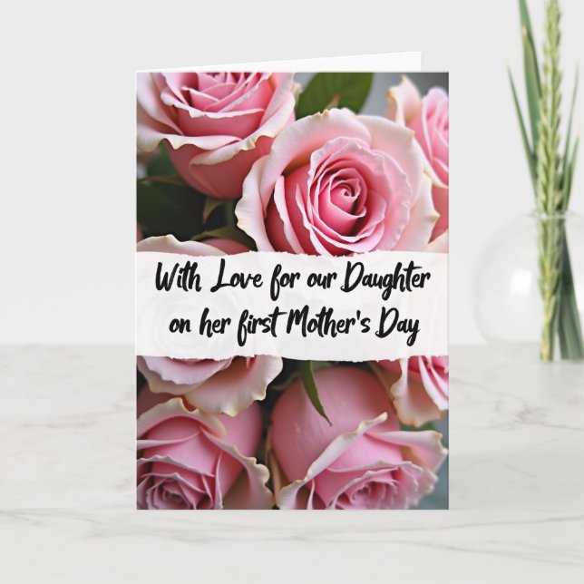 Rose First Mothers Day Love Card (Front)