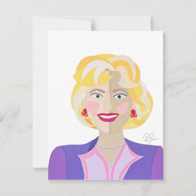 Rose Flat Thank You Card (Front)