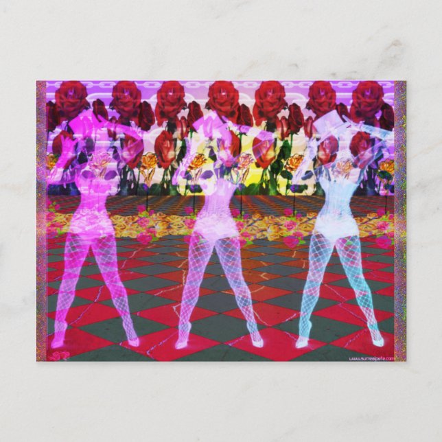 Rose Floor Dancers Postcard (Front)