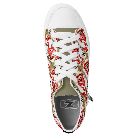 Rose/Flor Low-Top Sneakers (Right Shoe Top)