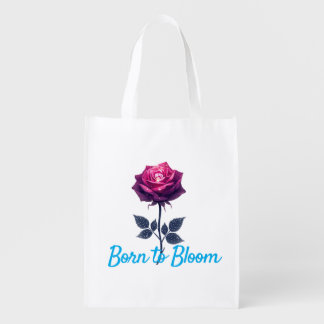 Rose Floral – Born to Bloom Grocery Bag