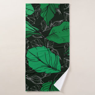 rose floral botanical flowers. Wild spring leaf w Bath Towel